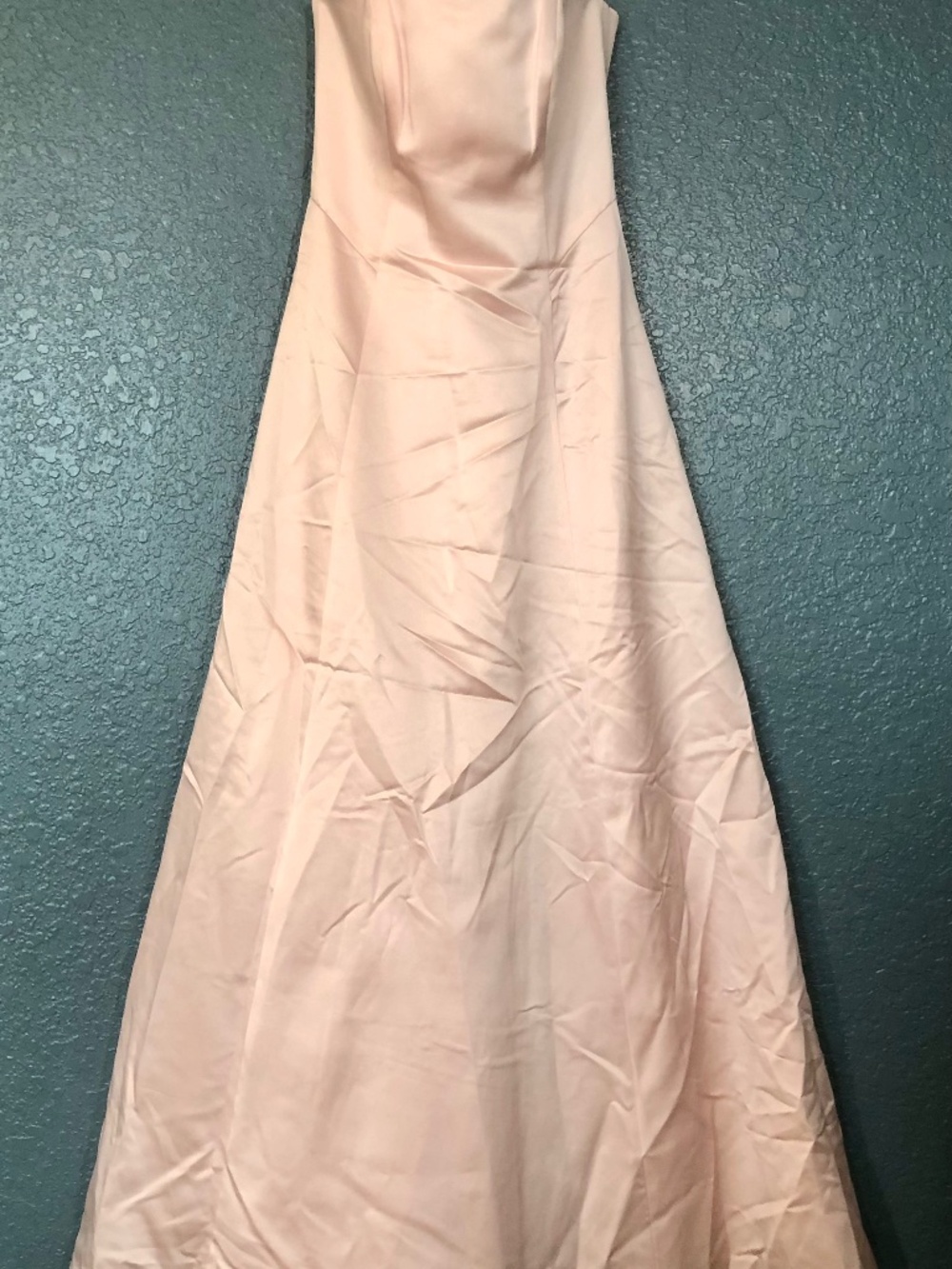 NWT Michaelangelo Pearl Pink Satin Strapless Dress